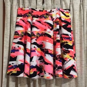 Belle & Sky Plus Size Scuba Skater Skirt